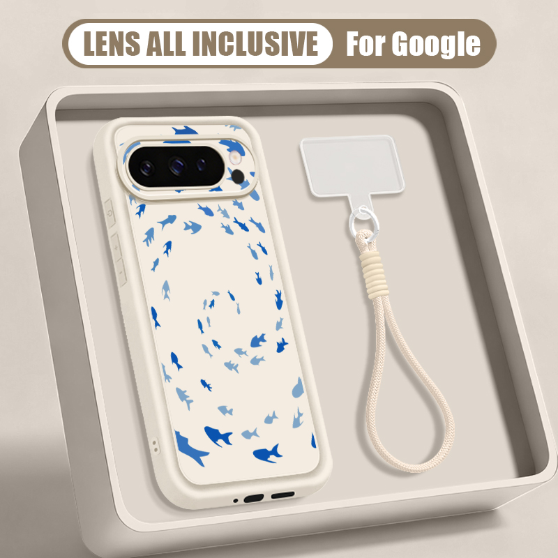  혹등고래 프린트 손목 스트랩 끈 케이스 (구글 픽셀  - Google Pixel 9 Pro 리뷰 및 가격